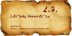 Lábdy Honoráta névjegykártya